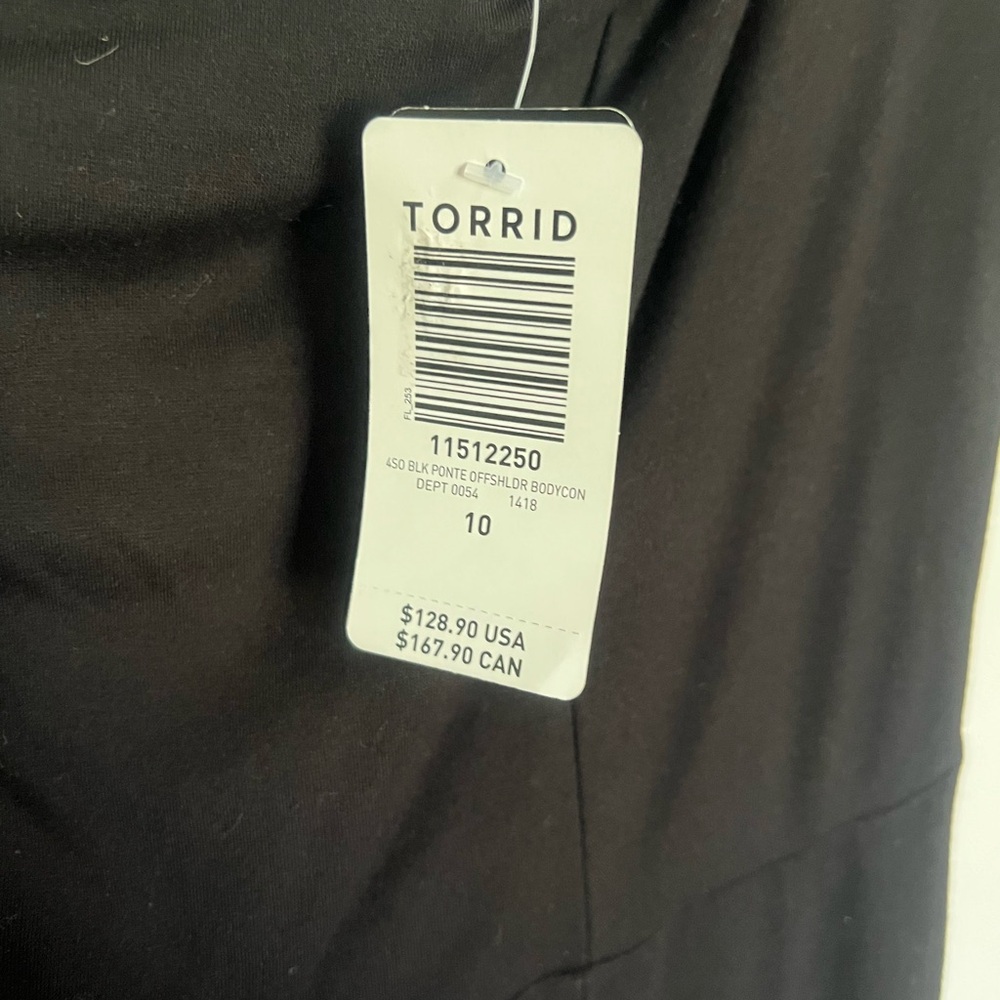 Torrid Black Off-Shoulder Dress